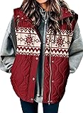 EVALESS Womens Fashion Cropped Christmas Puffer