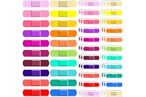 Sublaga 200 Pcs Kids Bandages Bulk Neon Bandage 20 Colors Flexible Colorful Bandages Waterproof Breathable Strip Protect Cuts for Children Toddlers(Colorful Style)