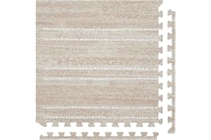 House of Noa Baby Play Mat – 4x8 Toast Aspen – Set of 8 Tiles – Cushioned EVA Foam Play Mat for Floor, Soft Interlocking Baby Crawling Mats for Hard Floors