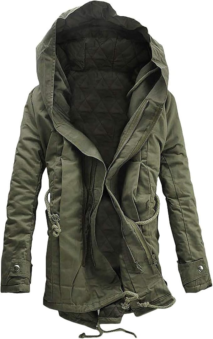 Amazon Make 2 Be メンズ モッズコート ミリタリー ジャケット ダウンジャケット アーミー ロングコート 厚手 防寒 パーカー Mf87 コート ジャケット 通販