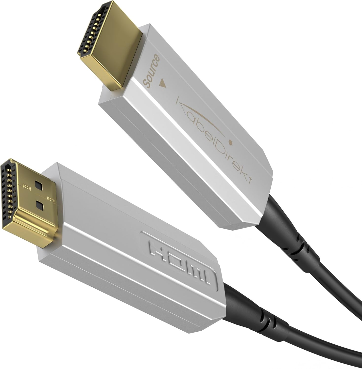KabelDirekt, 100m optical HDMI cable (4K HDMI Cable, compatible with HDMI 2.0a/b, 2.0, 1.4a, 4K@60HZ,1080p FullHD, UHD