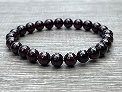 Garnet Crystal Bead Bracelet 7-8mm, Wholesale