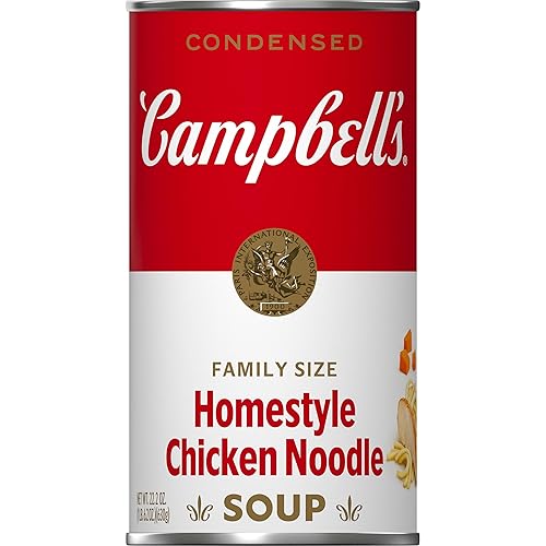 Campbell’s Condensed Homestyle Chicken Noodle Soup, 22.2 oz Family Size Can (Pack of 6)