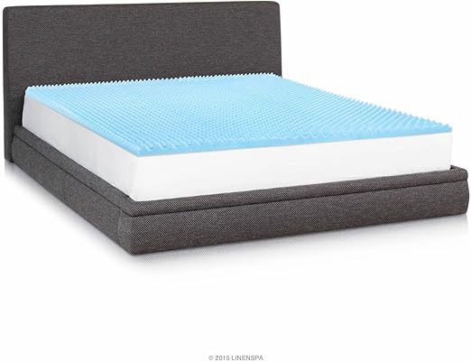 Amazon Com Linenspa 2 Inch Egg Crate Gel Infused Foam Mattress