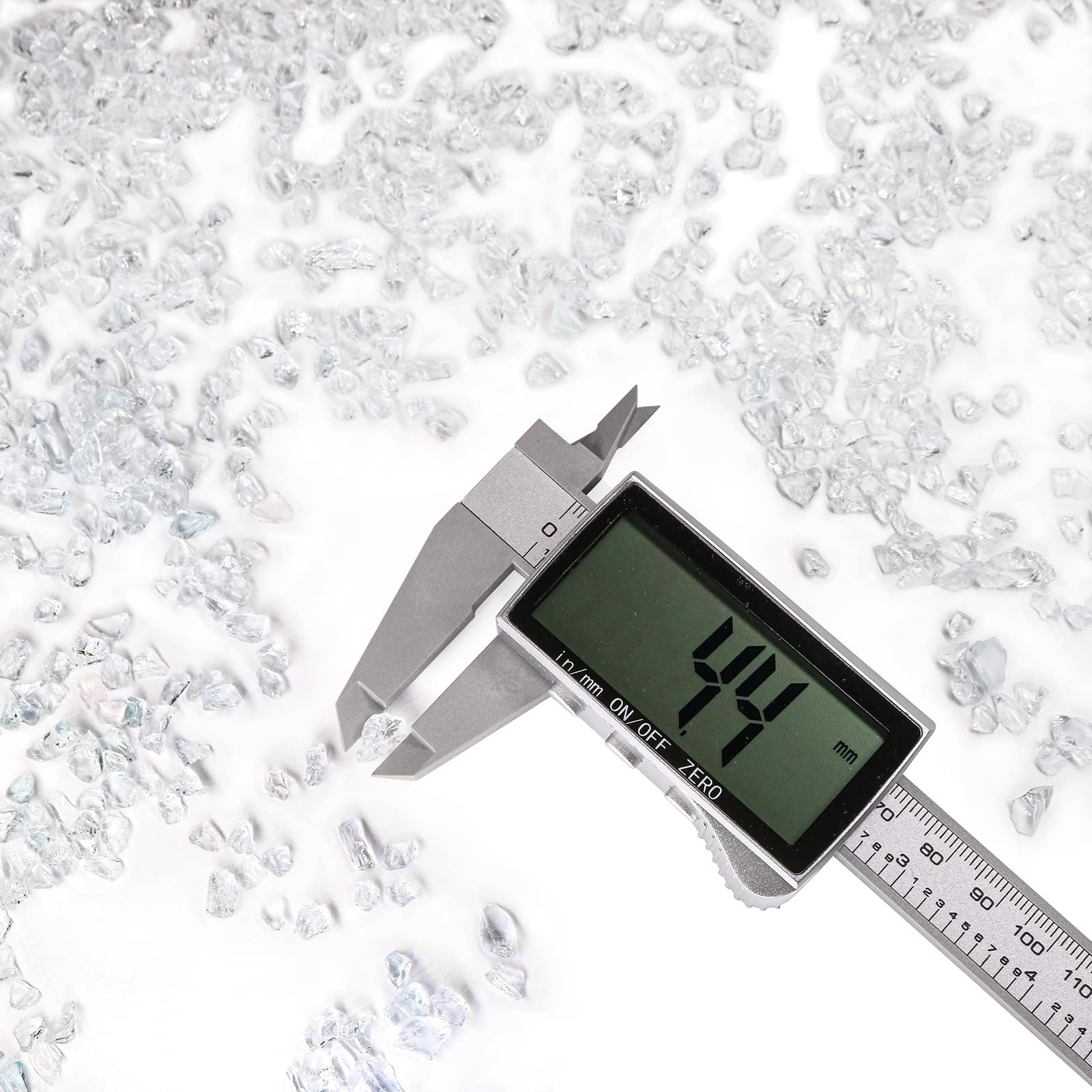 Crushed Glass for Resin Art, Broken Glass Pieces for Crafts Vase Filler Home Decorations,Crushed Glass for Crafts,3-6mm,1.5 Pound (Crystal/Transparent)