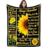 MIBDDK Retirement Gifts for Women Retirement Blanket Retirement Gift for Woman Sunflower Blankets Best Retirement for Women Men Teacher Gifts Party Decorations 50"X40"