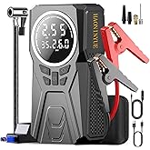 Car Jump Starter with Air Compressor,3000A Car Emergency Starting Power Supply,150PSI Tire Inflator Portable Compressor,battery jump starter,Portable Tire Inflator for Cars,Pickup Trucks,Bicycles,etc.