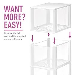 Plastic Small 2-Drawer Storage Organizer, Slim