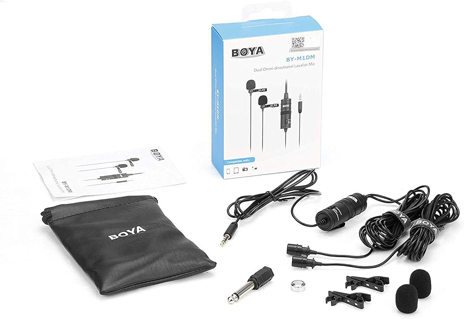BOYA BY-M1DM Dual Collar Microphone Pakistan Brandtech.pk