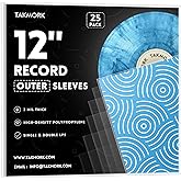 Vinyl Album Covers: 12" LP Vinyl Record Protective Sleeves | Crystal Clear & Durable 3 Mil Thick Record Outer Sleeves, 25 Pcs