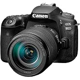 Canon DSLR Camera [EOS 90D] with 18-135 is USM Lens | Built-in Wi-Fi, Bluetooth, DIGIC 8 Image Processor, 4K Video, Dual Pixel CMOS AF, and 3.0 Inch Vari-Angle Touch LCD Screen, Black