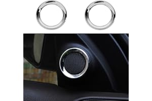 CheroCar Front Door Speaker Cover for Jeep Grand Cherokee 2011-2020, Chrome, 2pcs/Set…