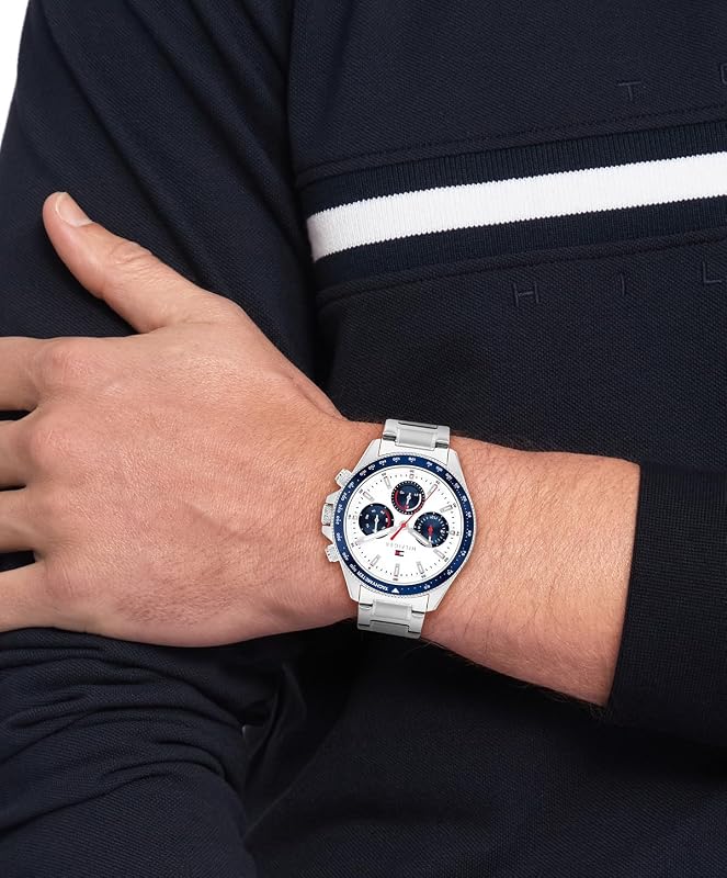 Chronograph für Herren Clark Kollektion mit silberfarbenem Edelstahlarmband - 1792238