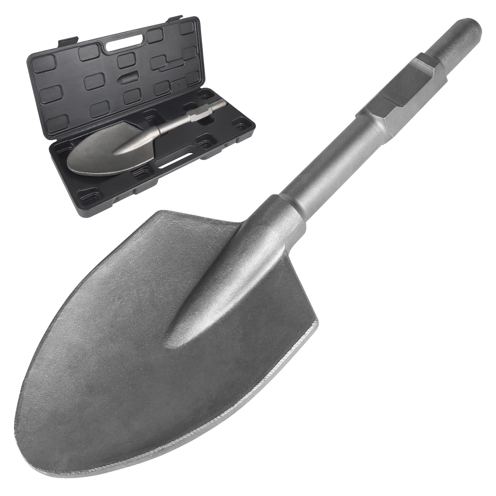 CPROSP Demolition Hammer, SDS HEX Chisel 135 x 440mm, Professional Shovel with Hexagonal Shaft, Asphalt Shovel, Hoe, Ideal for Removing Hard Earth, Clay and Concrete Furniture