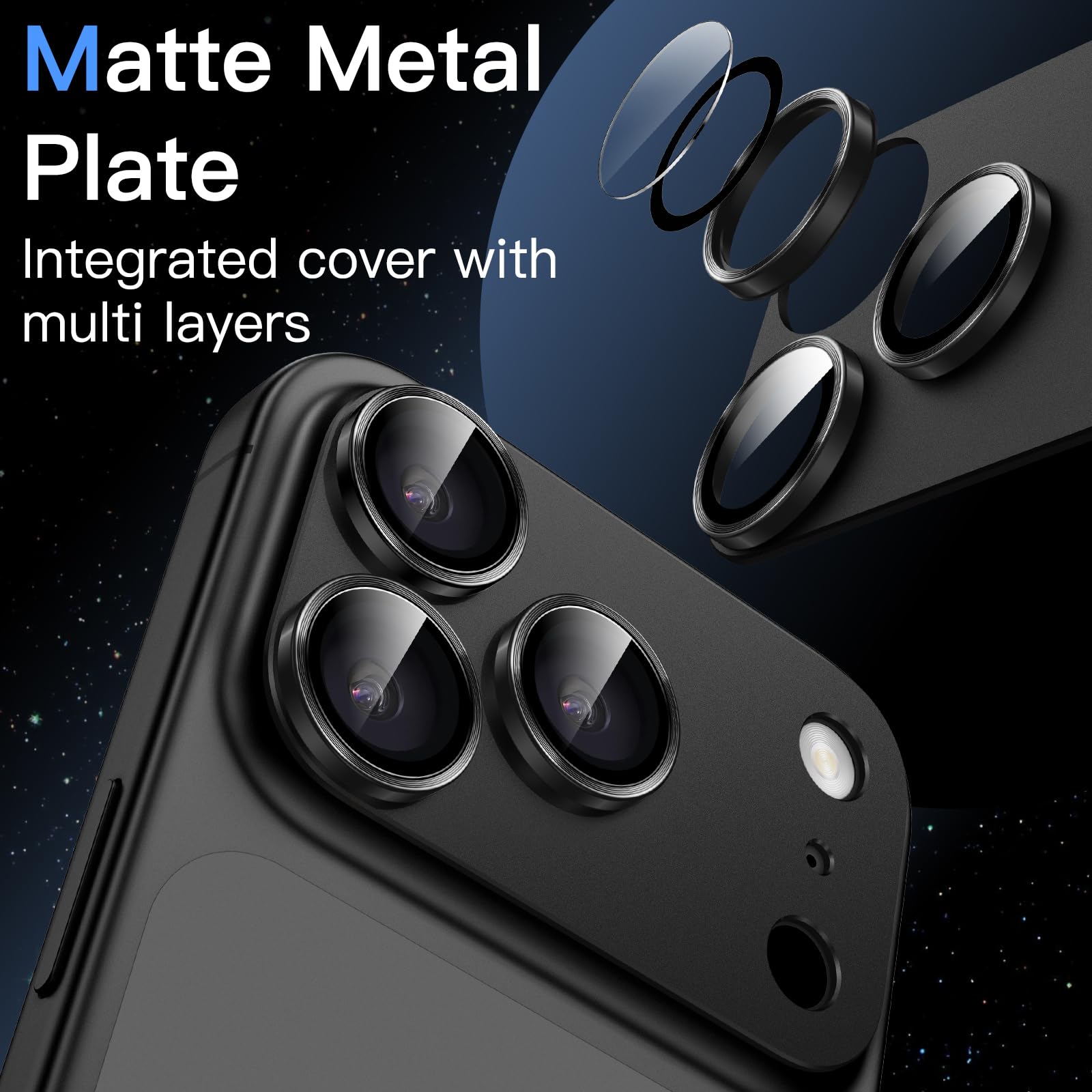 Camera Lens Protector for iPhone 17 Pro Max 6.9-Inch, Full Coverage Cover
