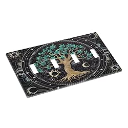 Tree of Life Blackground Quad Toggle Light Switch