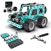 Jansfuren Car Model Building Toys STEM Erector Set for Back to School Assembly Metal Jeep, Building Car DIY Interactive Construction Toy for Kids, Boys, and Girls Age 6-14