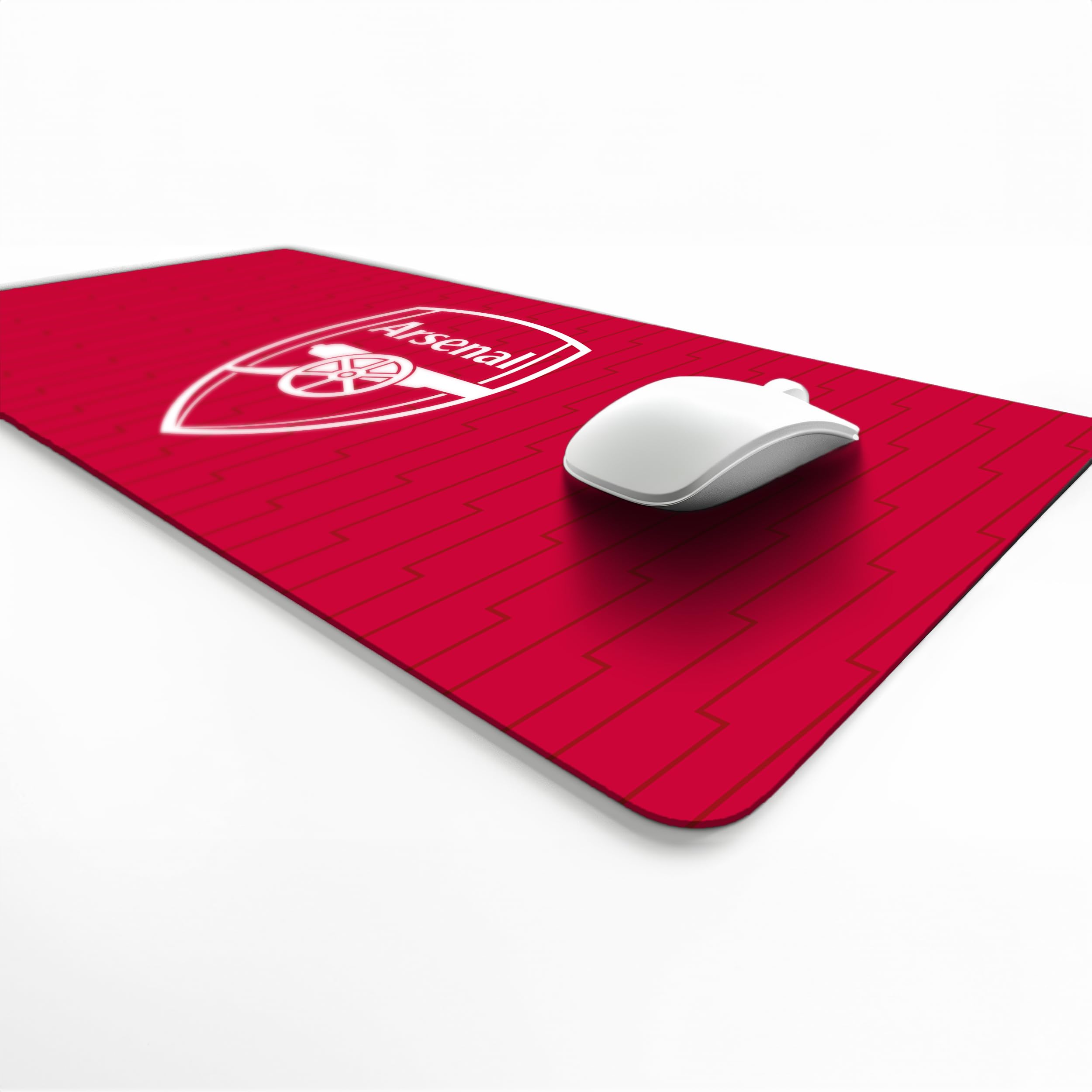 Licensed Décor Arsenal FC Desk Mat - Colour Crest on Lightening Texture - 35 x 60 cm