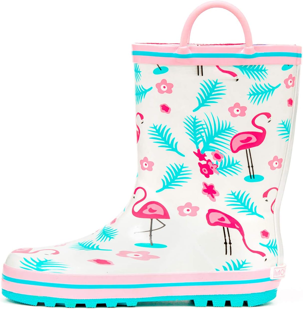 MOFEVER Toddler Kids Rubber Rain Boots