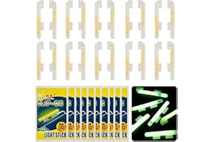 QualyQualy Clip-On Fishing Glow Sticks for Pole, Fishing Lights for Rods, Fishing Pole Light Sticks Bulk Kit Fishing Rod Tip 