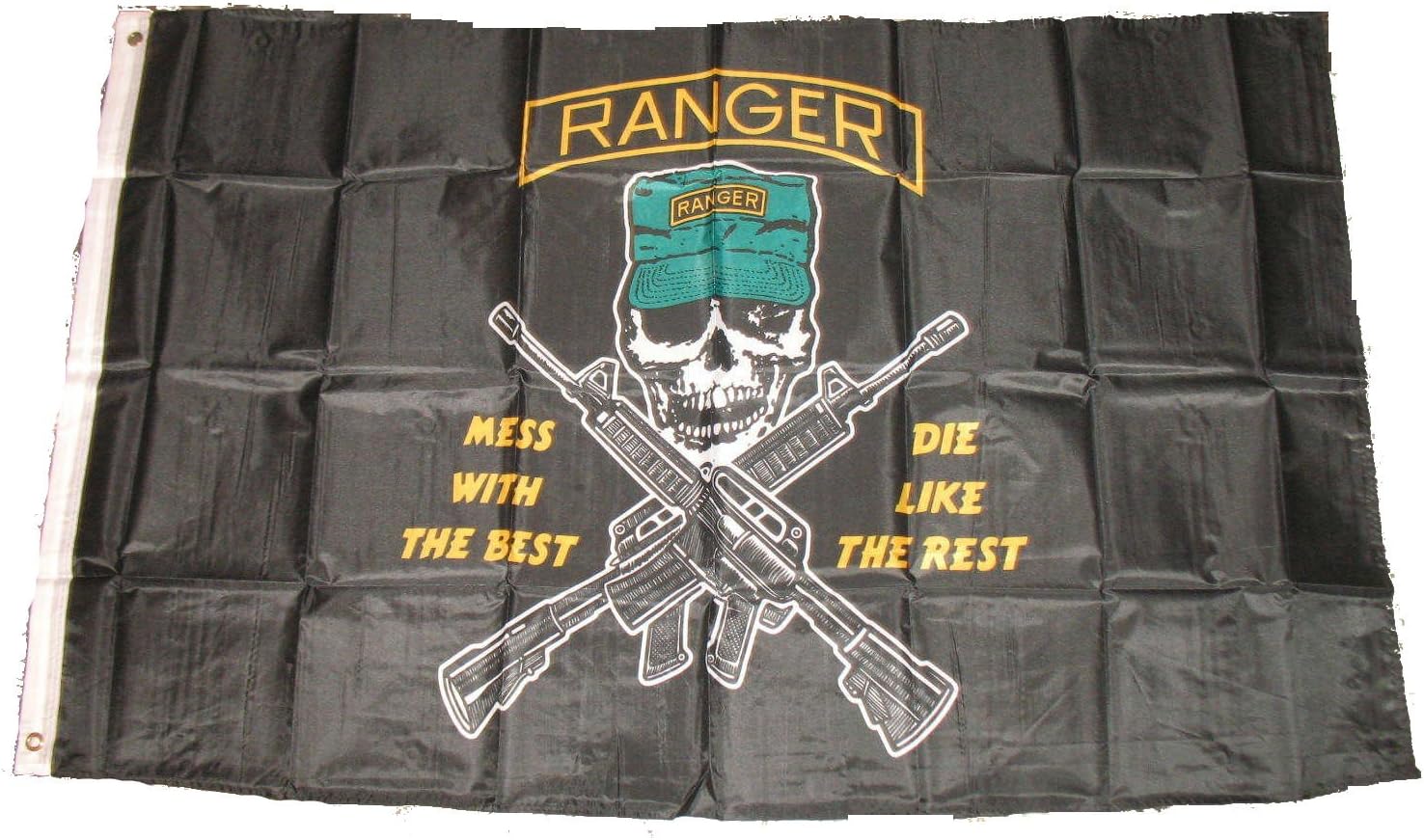 Amazon Com Ranger Mess With The Best Die Like The Rest Black 3 X5 Polyester Flag With Usa Decal Garden Outdoor Amazon Com Ranger Mess With The Best Die Like The Rest Black 3 X5 Polyester Flag With Usa Decal Garden Outdoor