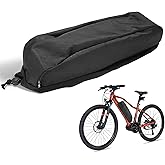 Ebike Battery Bag, Black Protective Cover Bicycle Li-ion Battery Protection Case Battery Waterproof Dustproof Anti Mud Scratches Rain Snow Liion Protective for Rectangular Batteries (Black)