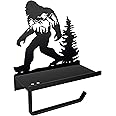 Bigfoot Toilet Paper Holder With Phone Shelf - Wall Mounted Bathroom Decor