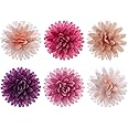 Dekozauber24 Edible flowers for cake decorating, 12 pieces, 6 colours, wafer, 4.5cm a piece (1.77 inches), decoration