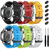 ZPJPPLX 22mm Quick-Fit Silicone Band Compatible with Garmin Fenix 8 Pro 47mm/E/7 Pro/7/6 Pro/6/5 Plus/5, Sport Replacement Straps For Approach S70/S62/Forerunner 970/965/955/quatix tactix 8 7 Pro 47mm