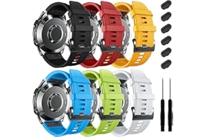ZPJPPLX 22mm Quick-Fit Silicone Band for Garmin Fenix 7 Pro/7/6 Pro/6/5 Plus/5, Sports Replacement Straps for Forerunner 965/955/945/935/Approach S70 47mm