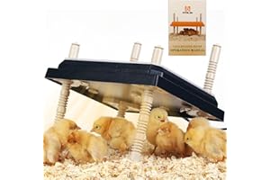 Pitalok Brooder Heater for Chicks: Chick Brooder Heating Plate with Easy- Cleaning Plate Poultry Coop Heater Chicks Warmer 10" x 10" for 15 Chicks Adjustable Height Brooding Heater 15 Watts