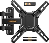 Perlegear Full Motion TV Wall Mount for 13-42 inch Flat or Curved TVs & Monitors up to 55 lbs, Wall Mount TV Bracket with Articulating Arm, Swivel, Tilt, Extension TV Mount, Max VESA 200x200mm, PGSF6