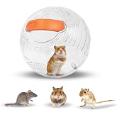 Happy Habitats Clear Hamster Exercise Ball 7&rdquo; &ndash; Pet Hamster Accessories | Sturdy Dwarf Hamster Ball for Safe, Active Play &ndash; Ventilated Small Animal Toys for Gerbils, Mice &amp; Other Small Pets