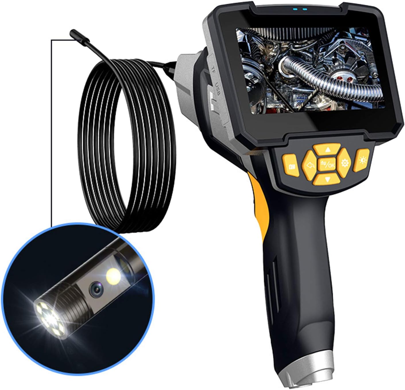 SHUFEI Endoscope Industriel Numérique, Caméra D'inspection 8mm 1080P HD