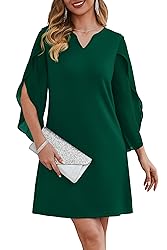 RUMIA Cocktail Dresses for Women Flutter 3/4 Sleeve