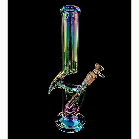 REANICE Bong Glas 14mm Hookah Percolator Wasser Vorkühler Überzug 30cm Alien Wasserpfeife Chillum Bongs
