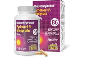Natural Factors BioCoenzymated Pyridoxal 5’-Phosphate (P5P) Vitamin B6 50 mg, 30 Veg Caps, The Most Metabolically Active Form