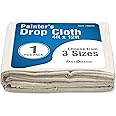 Canvas Drop Cloth Cotton Tarp Large Canvas Tarp for Art Supplies, Drop Cloths for Painting Supplies/Paint Canvas Fabric and Furniture Cover from Paint by DIRT DEFENSE (4ftx12ft Pack of 1)