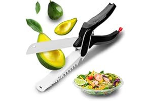 LANVIYA Vegetable Cutter, Kitchen Scissors All Purpose for Cutting Meat,Vegetable,Fruit,Salad,Chicken,Sharp Heavy Duty Shears with Cutting Board,Dishwasher Safe,Food Scissors Veggie Chopper Kitchen Gadgets