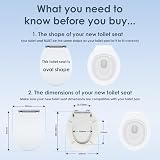 AQUALONA Luxury Soft Touch Slow Close Toilet Seat White 42x36cm view 2