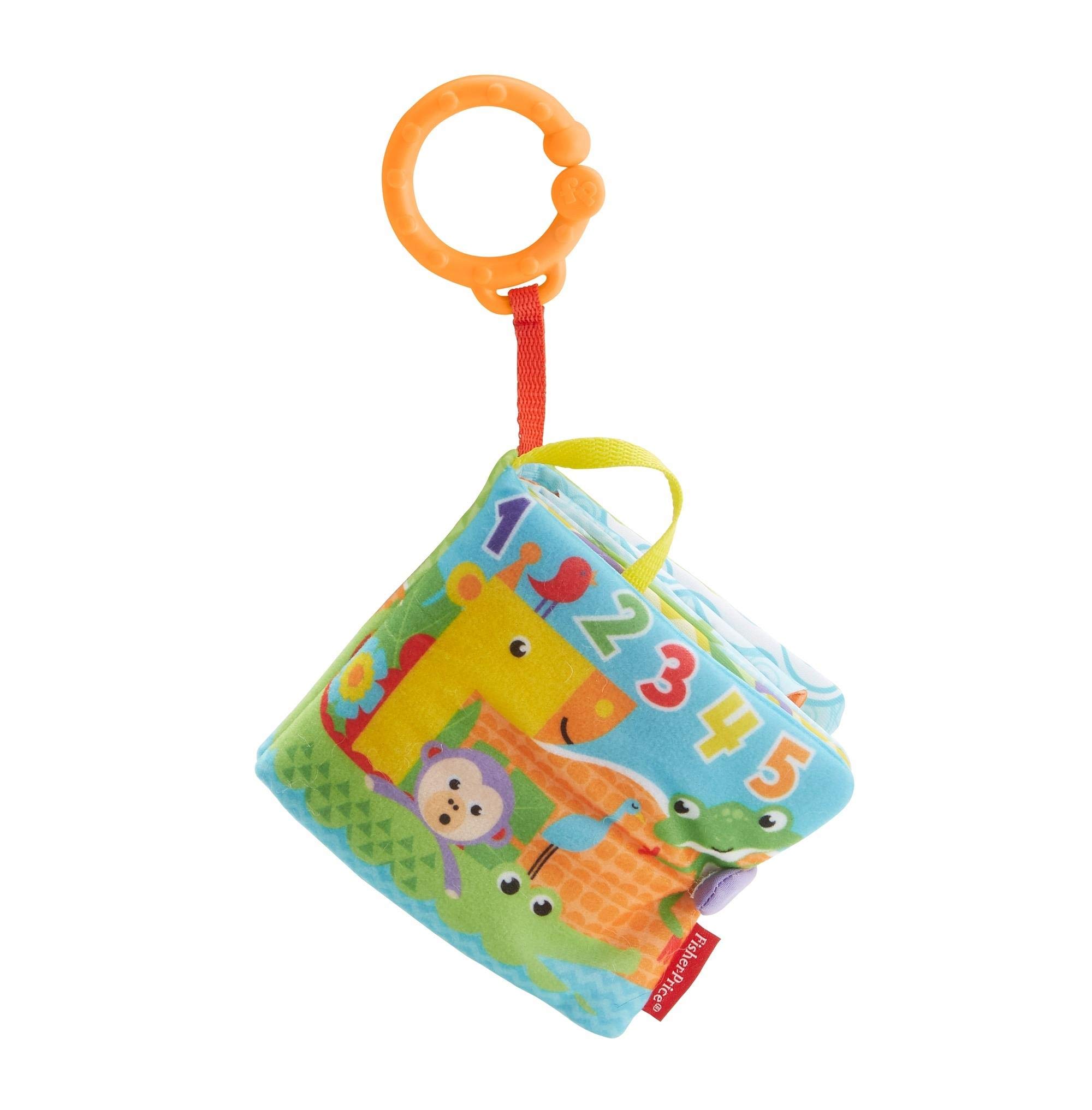 Fisher-Price Real Page-Turner Book with Activities, Textures and Sounds for Baby, FGJ40