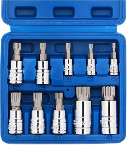 thumbnail interactive-video image 1 of 25pc United Tools Extra Long Spline Bit Socket Set – 1/4", 3/8", 1/2" Drive, M4-M18, 110mm Length 1 of 4