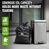 EcoBag 50 Pack Heavy Duty Refuse Sacks 33 Micron 50L Recyclable Bin Bags view 4