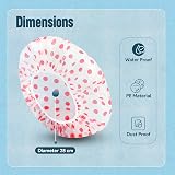 N Nimxy Pack of 4 Shower Caps Reusable Waterproof Elastic Band Dotted view 2