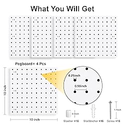 Pegboard Wall Organizer Panels, Multi-Room, Easy to