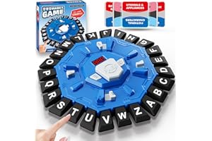 SZJJX Word Game Family Board Games for Kids & Adults with 2 Modes,220 Topic Categories 24 Letters Pressing Games,Fun Fast-Paced Learning Game,35 Cards,LCD Display Timer,Christmas & Birthday Gifts,Blue