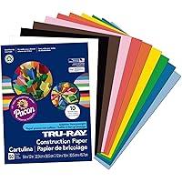 Tru-Ray Construction Paper P103031, 10 Classic Colors, 9" x 12", 50 Sheets