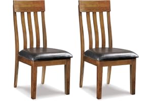 Signature Design by Ashley Ralene Rake Back 19" Dining Room Chair 2 Count, Medium Brown