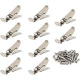 BERYLER® 10 Pack Stainless Steel Spring Loaded Toggle Latch, Small Toggle Latch with Screws, Clamp Clip for Cabinet, Wooden C