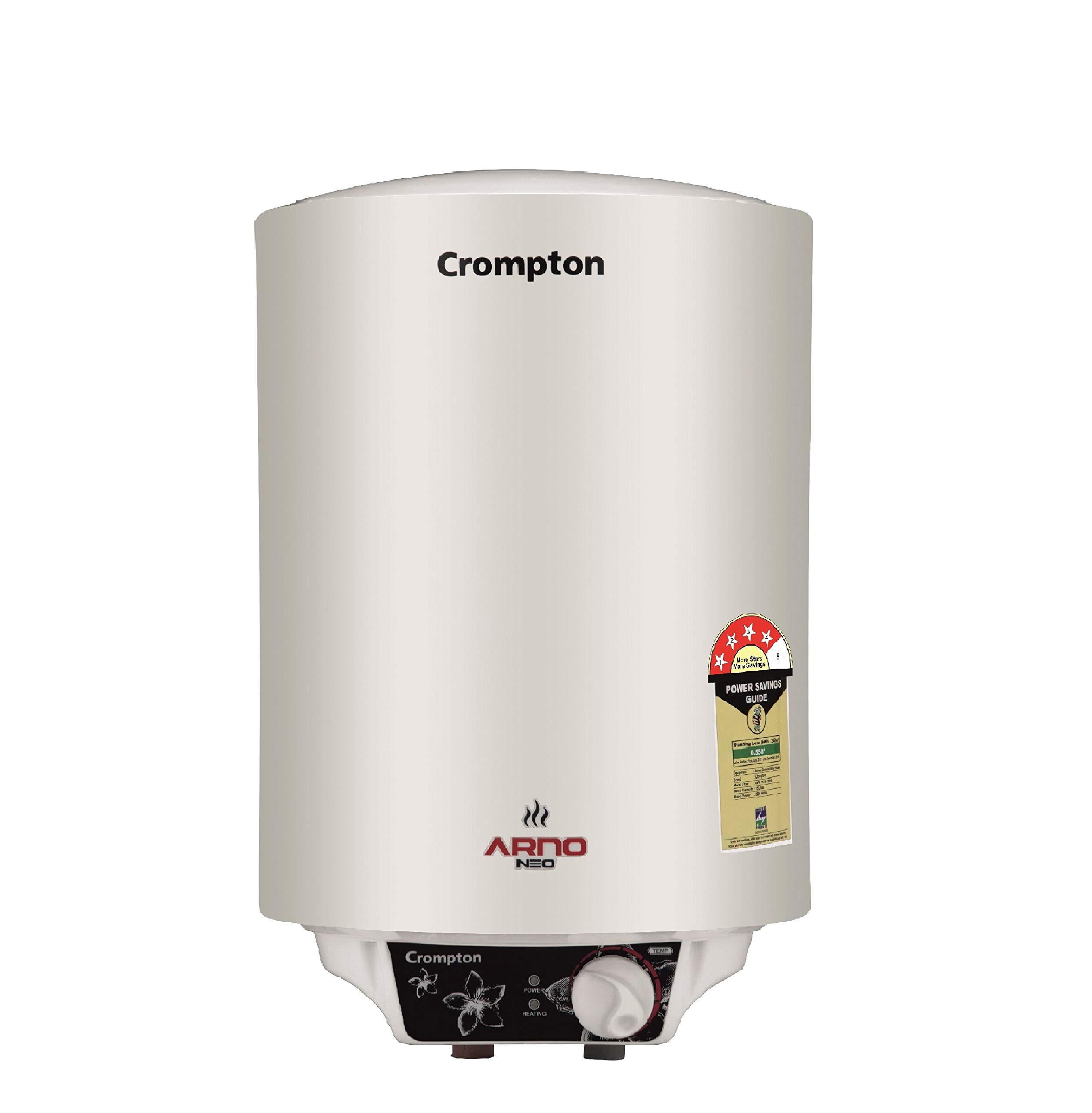 Buy Crompton Arno Neo Aswh-2615 15Ltr(2Kw) 4 Star-Rated Storage Water  Heater (White), Wall ing Online at desertcartIsrael